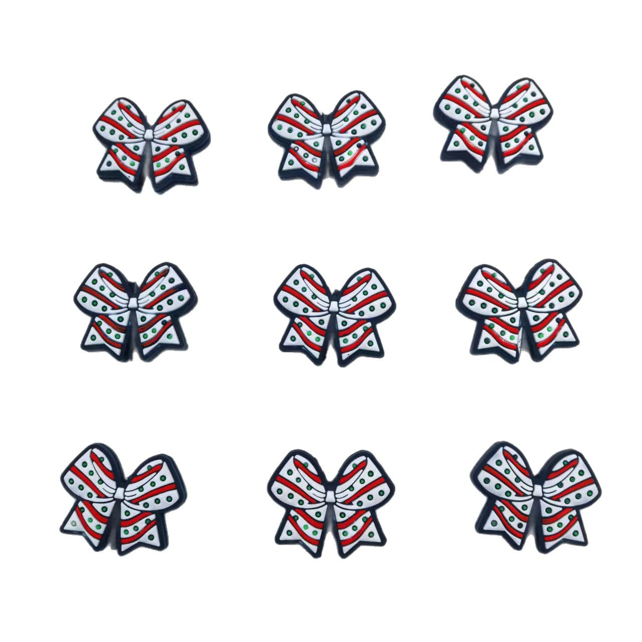 Wholesale 10pcs/pack 2D Christmas  Cartoon Focus Beads  DIY Silicone Beads